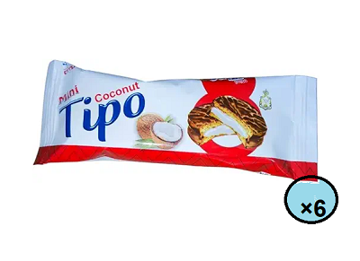 تيبو ميني بسكويت جوز هند 10 ج علبه*6