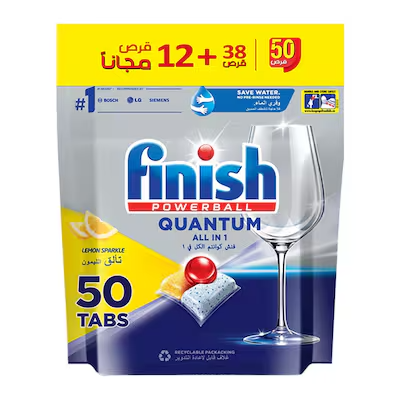 فنيش كوانتم الكل في 1 لغسالة الاطباق 50 قرص