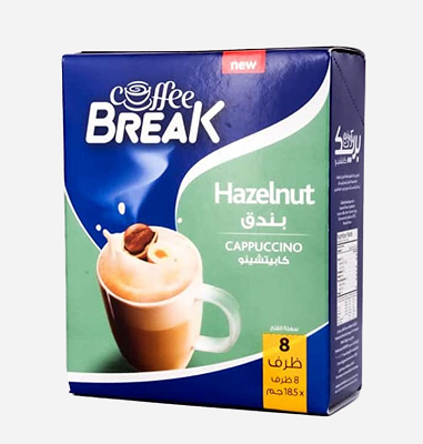 كوفي بريك كابوتشينو بندق علبه*8
