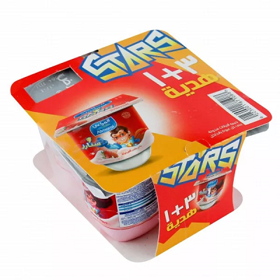 المراعي زبادي فراوله 105جم عرض 3+1