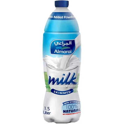 المراعي حليب 1.5 لتر خالي الدسم