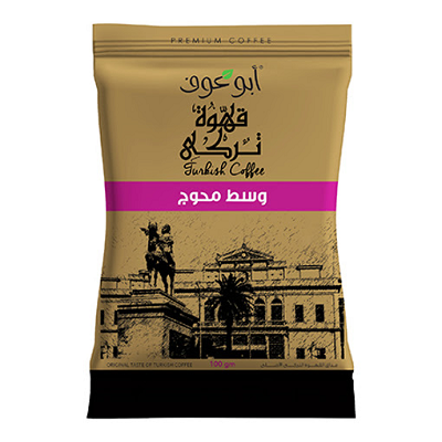 ابو عوف قهوه تركي وسط محوج 100جم