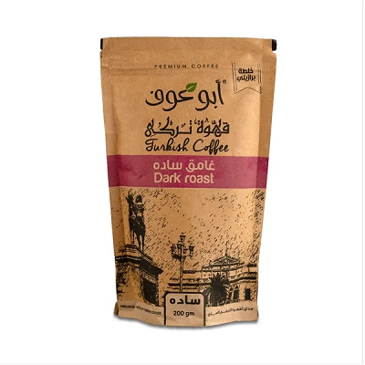 ابو عوف قهوه تركي غامق ساده 200جم