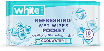 وايت مناديل مبلله 10 منديل كول واتر